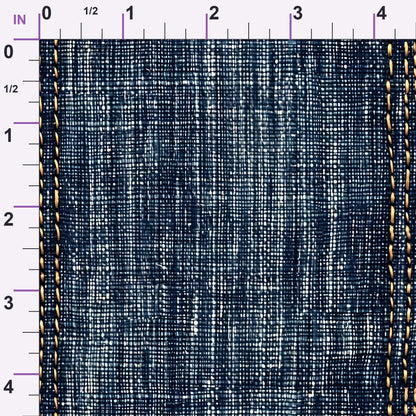 Indigo Weave Pattern 7 Minky Fabric