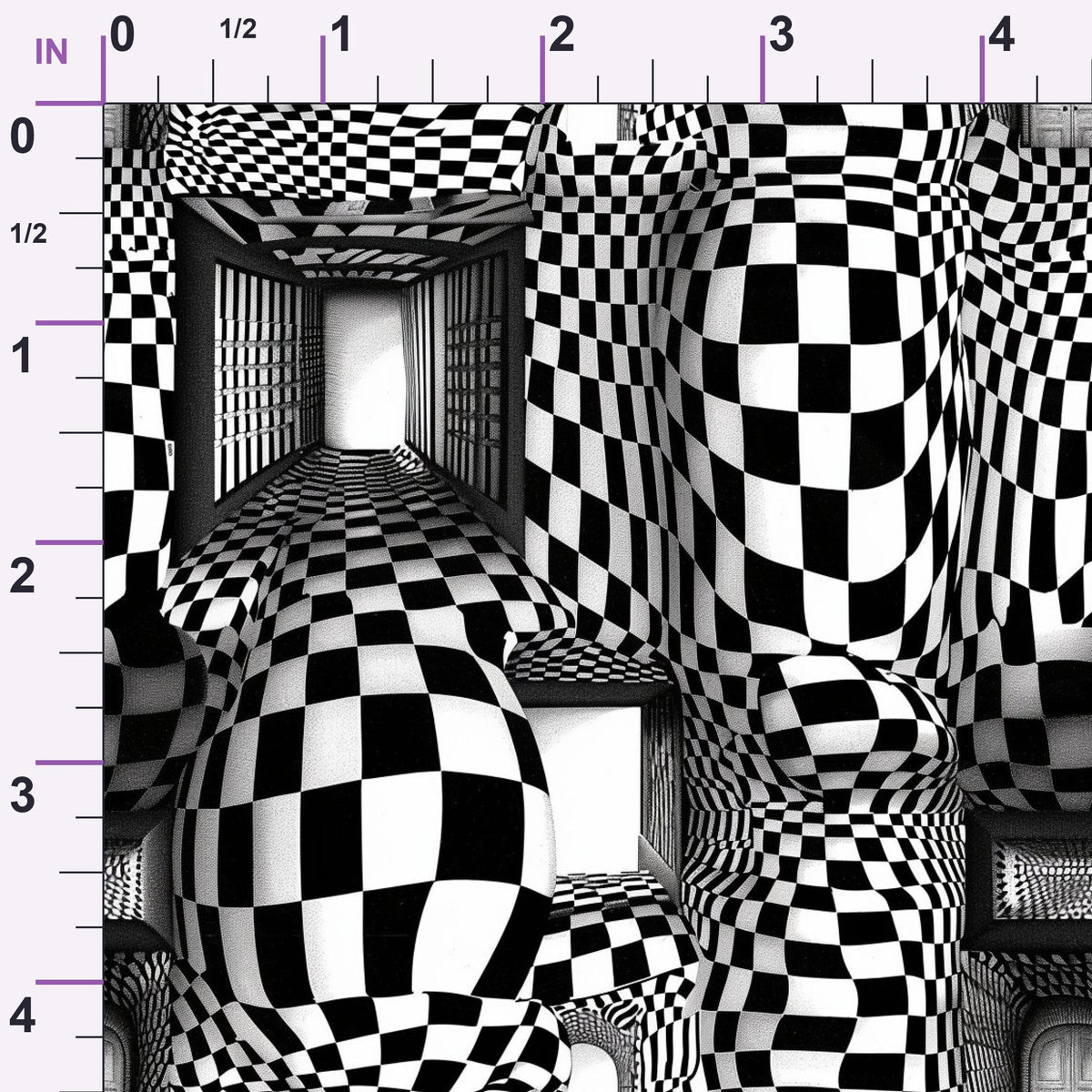 Infinite Corridors Pattern 10 Minky Fabric