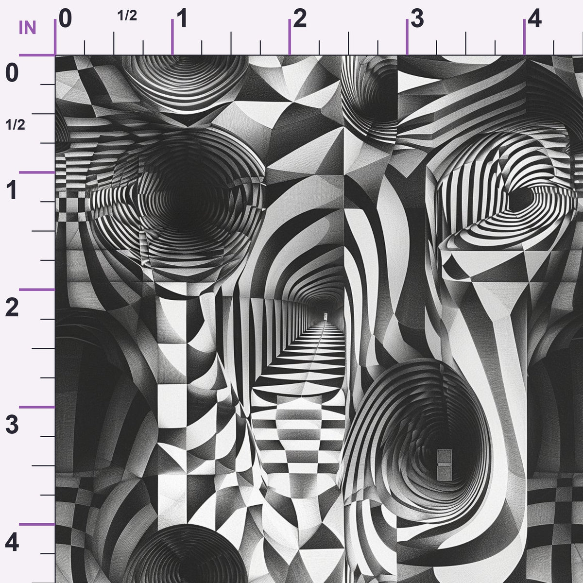 Infinite Corridors Pattern 13 Minky Fabric