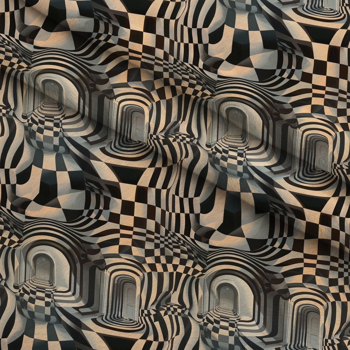 Infinite Corridors Pattern 2 Minky Fabric