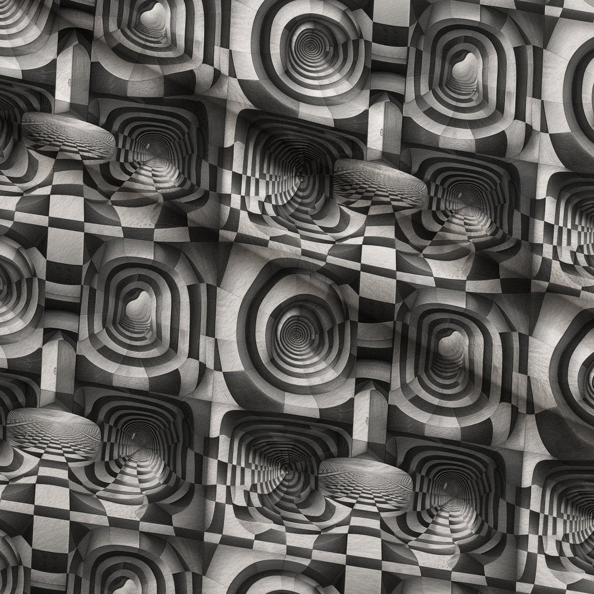 Infinite Corridors Pattern 3 Minky Fabric