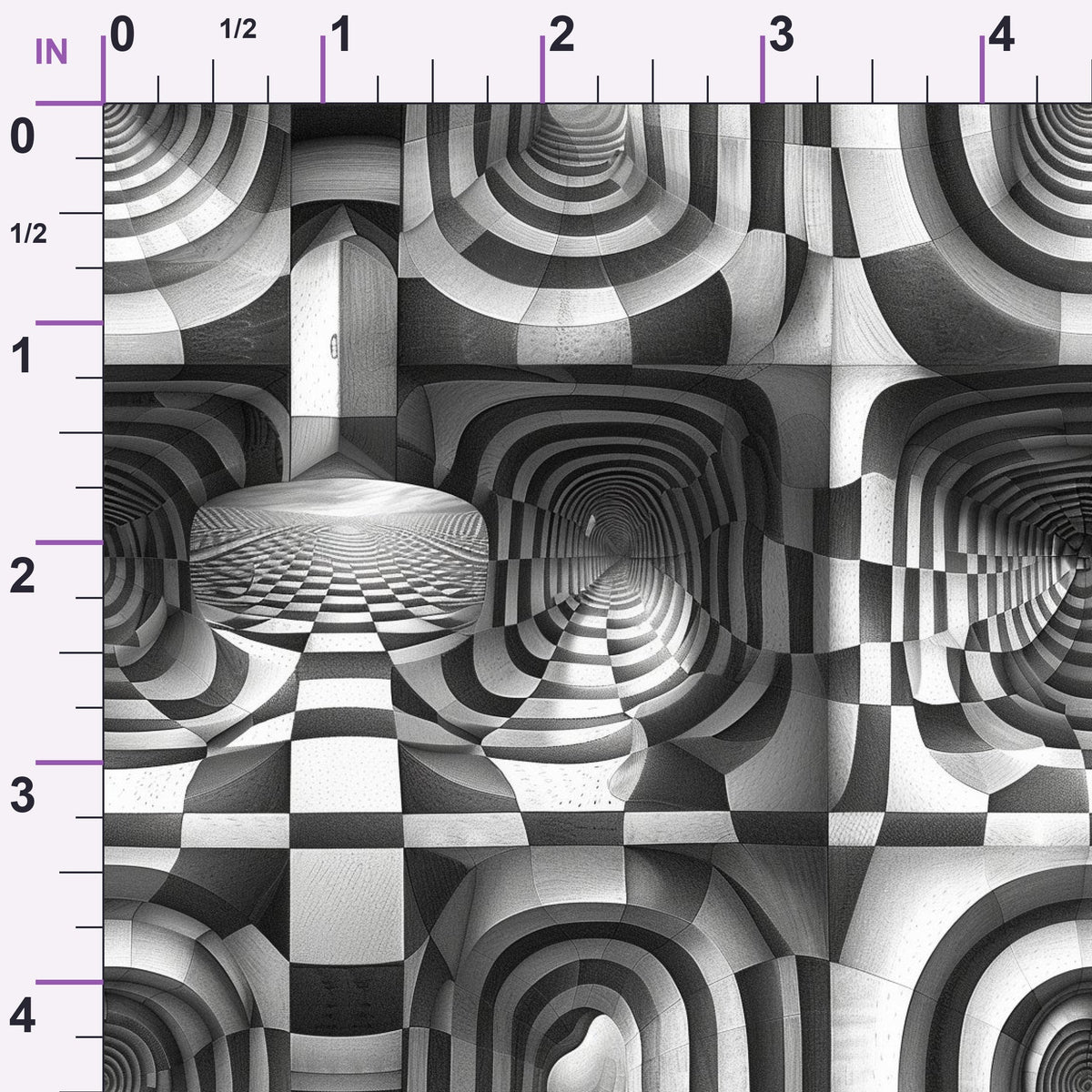 Infinite Corridors Pattern 3 Minky Fabric
