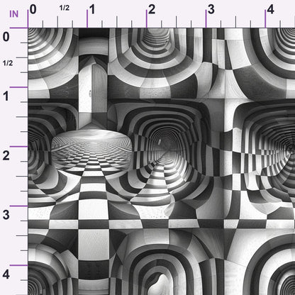 Infinite Corridors Pattern 3 Minky Fabric