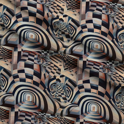 Infinite Corridors Pattern 4 Minky Fabric