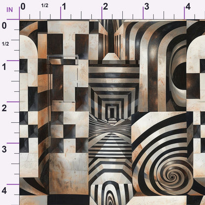 Infinite Corridors Pattern 5 Minky Fabric