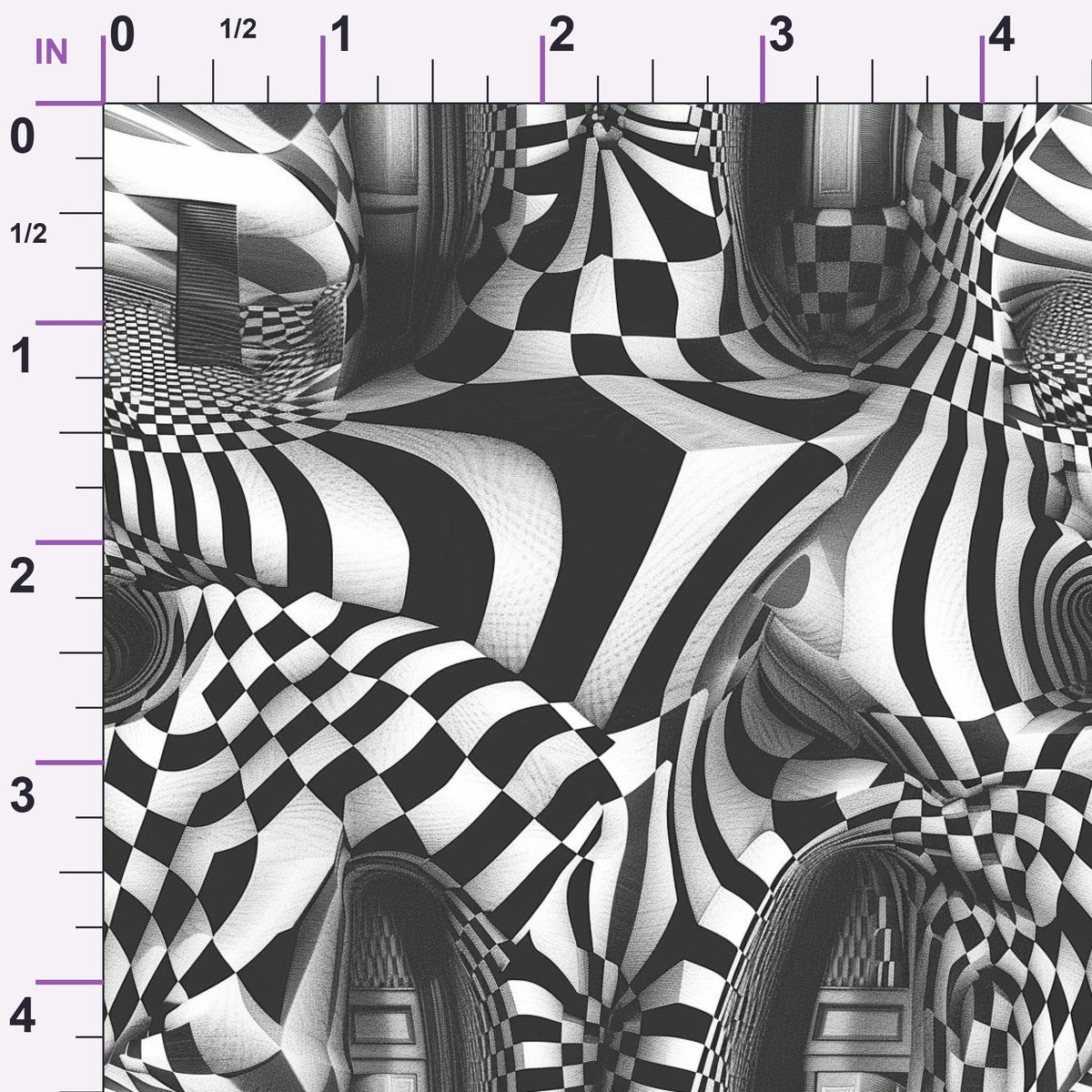Infinite Corridors Pattern 6 Minky Fabric
