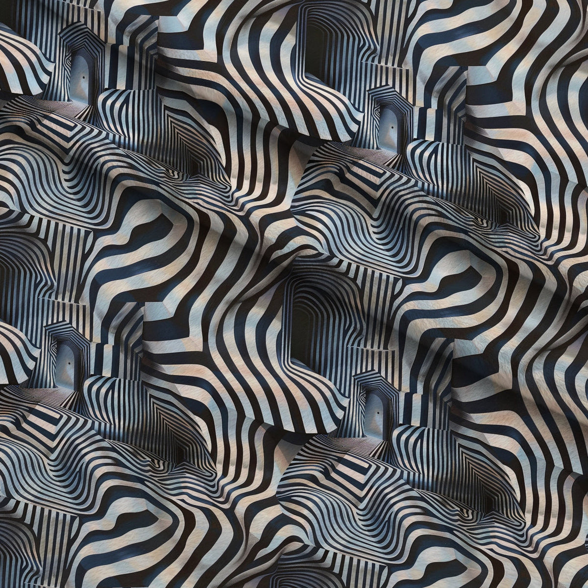 Infinite Corridors Pattern 7 Minky Fabric
