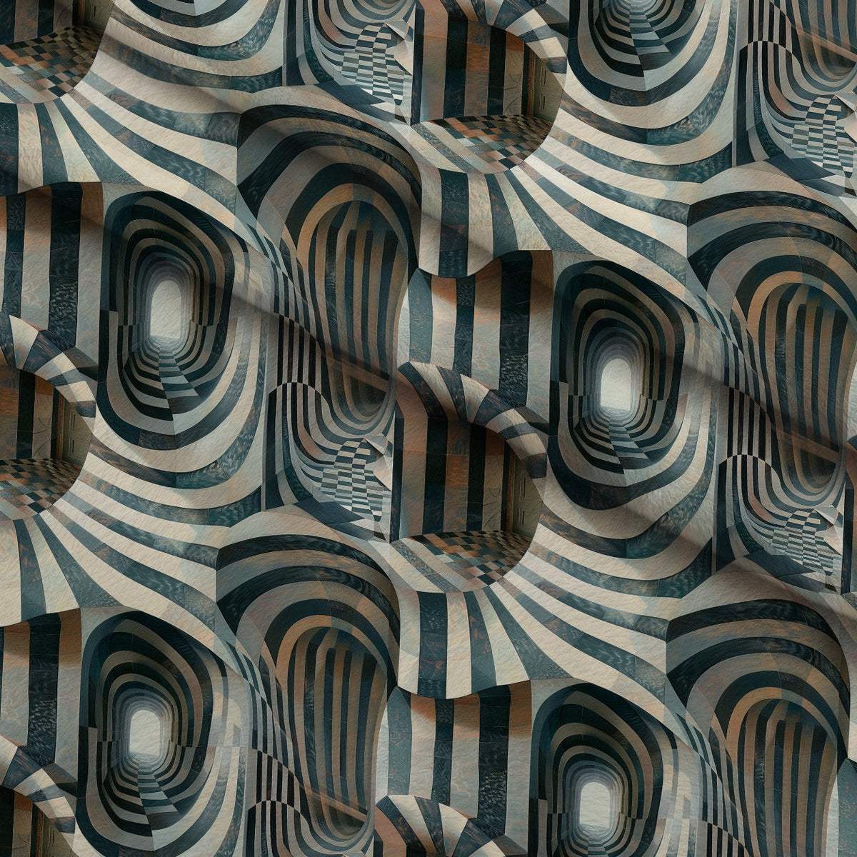 Infinite Corridors Pattern 9 Minky Fabric