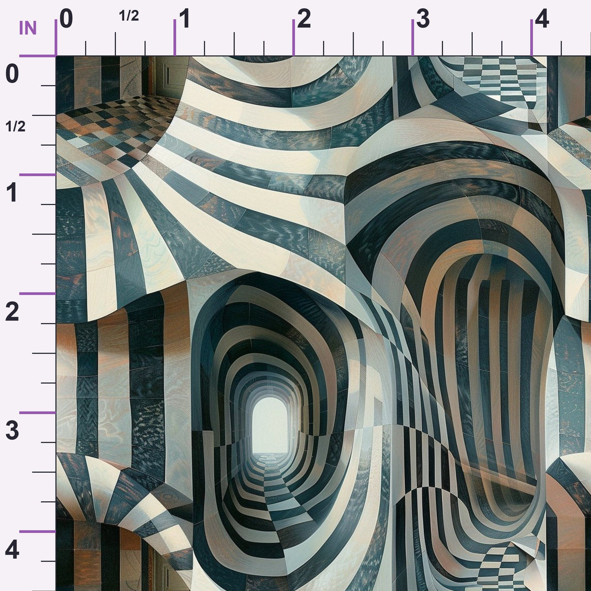 Infinite Corridors Pattern 9 Minky Fabric