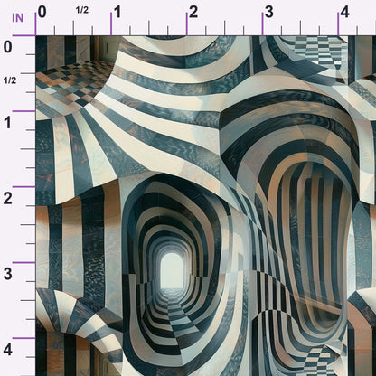 Infinite Corridors Pattern 9 Minky Fabric