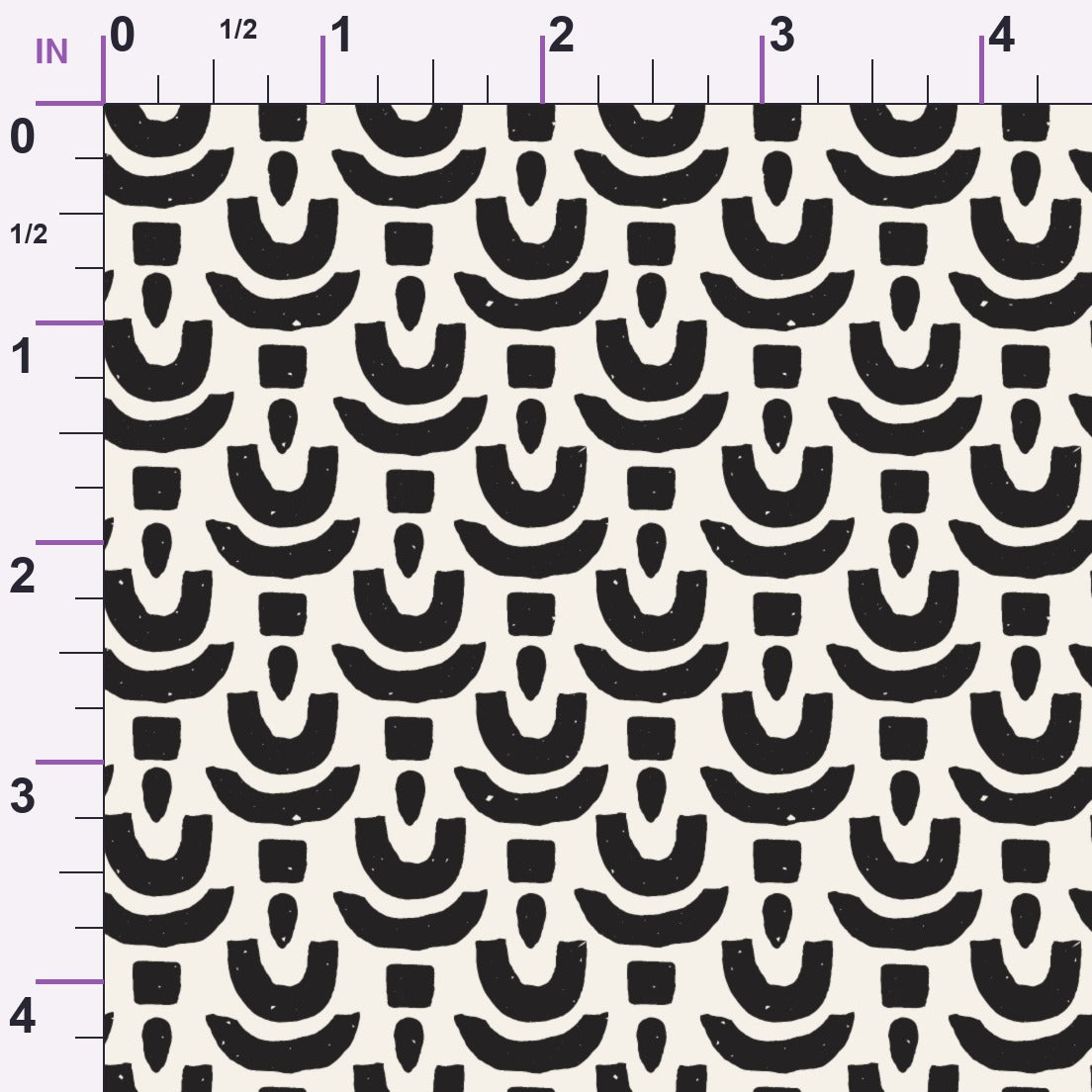 Ink Block Print Pattern 11 Minky Fabric