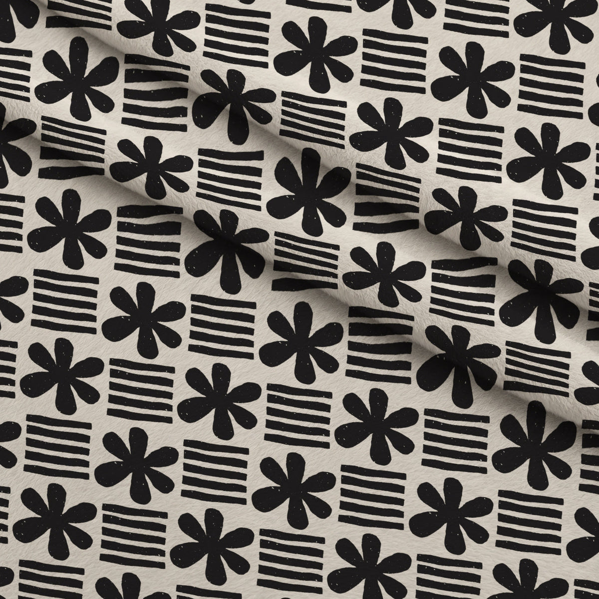 Ink Block Print Pattern 16 Minky Fabric