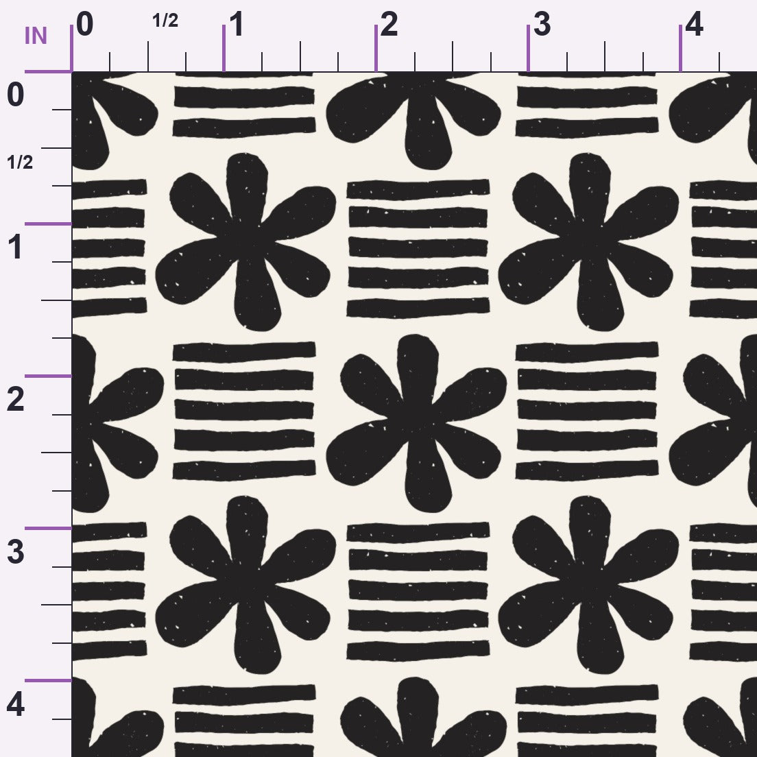 Ink Block Print Pattern 16 Minky Fabric