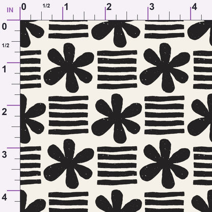 Ink Block Print Pattern 16 Minky Fabric