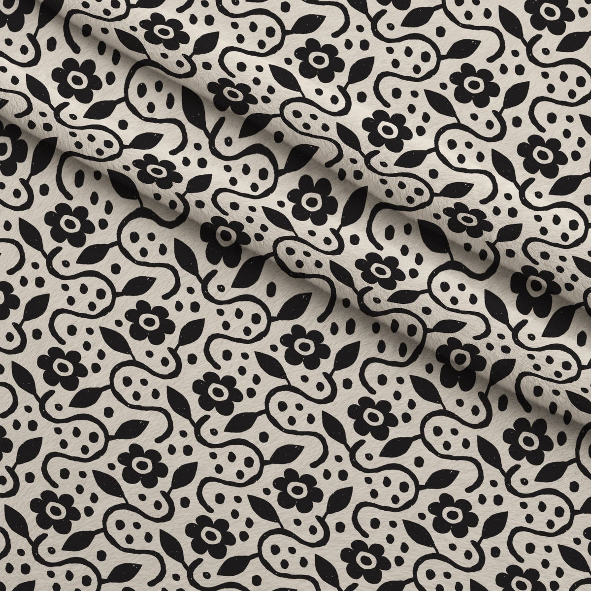 Ink Block Print Pattern 19 Minky Fabric