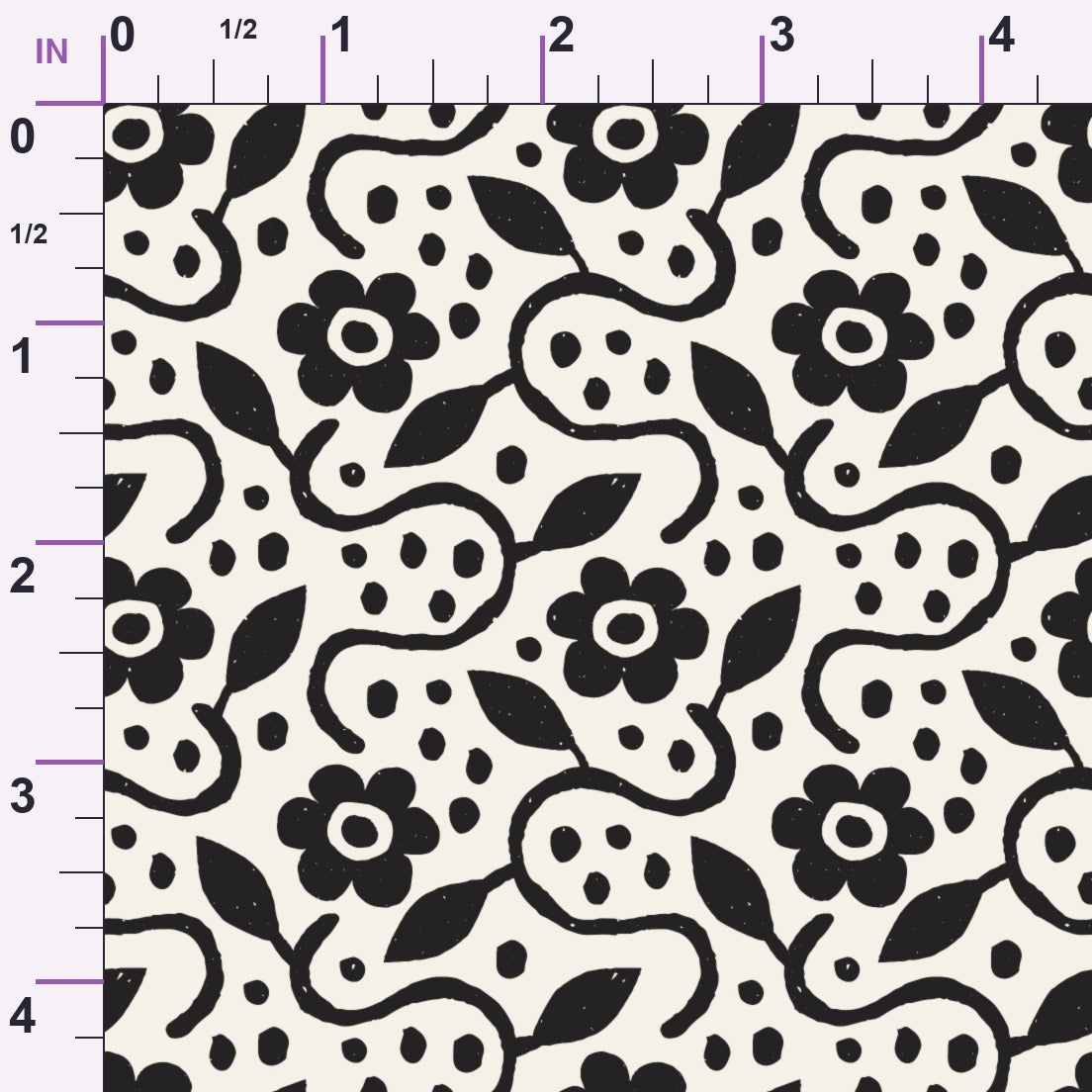 Ink Block Print Pattern 19 Minky Fabric