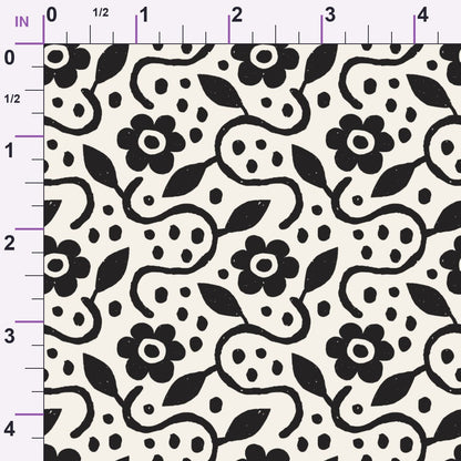 Ink Block Print Pattern 19 Minky Fabric