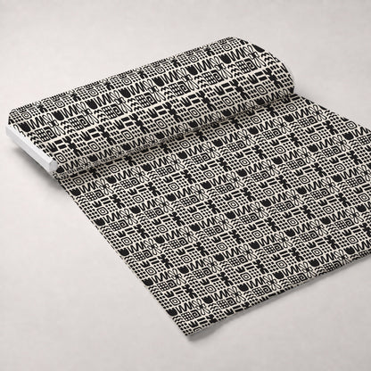 Ink Block Print Pattern 20 Minky Fabric