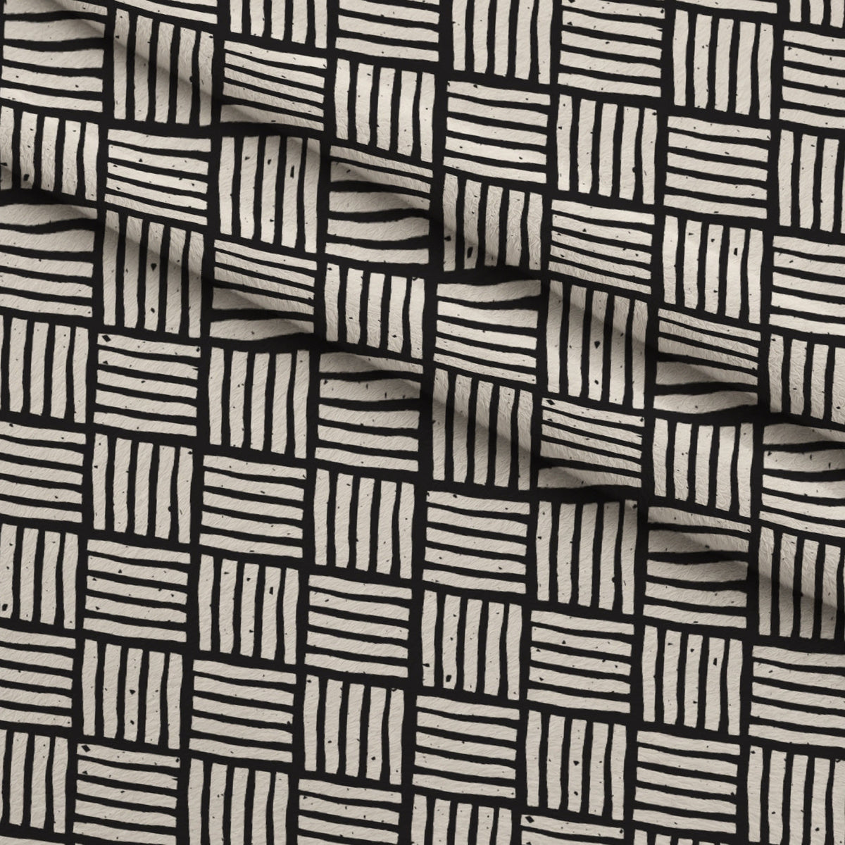 Ink Block Print Pattern 3 Minky Fabric
