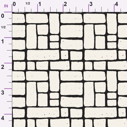Ink Block Print Pattern 5 Minky Fabric