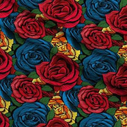 Inked Blooms Pattern 1 Minky Fabric