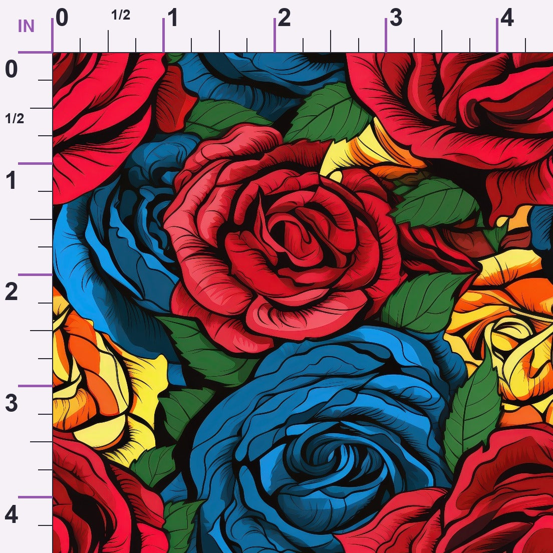 Inked Blooms Pattern 1 Minky Fabric