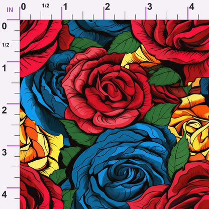 Inked Blooms Pattern 1 Minky Fabric
