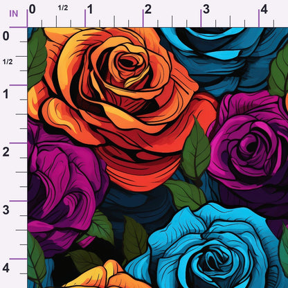 Inked Blooms Pattern 10 Minky Fabric