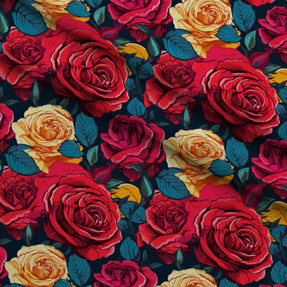 Inked Blooms Pattern 11 Minky Fabric