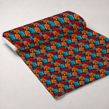 Inked Blooms Pattern 2 Minky Fabric