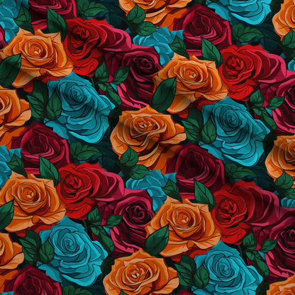 Inked Blooms Pattern 2 Minky Fabric