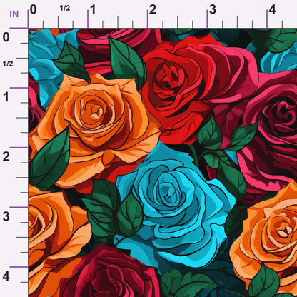 Inked Blooms Pattern 2 Minky Fabric