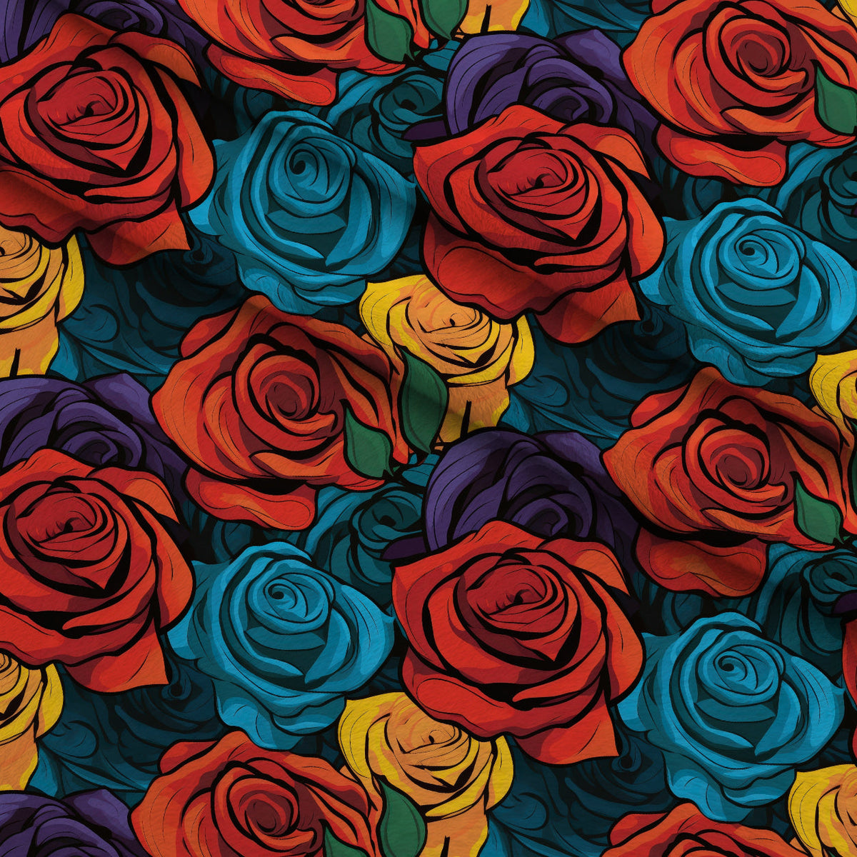 Inked Blooms Pattern 3 Minky Fabric