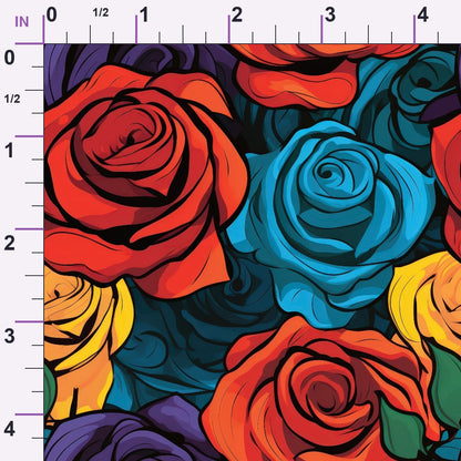 Inked Blooms Pattern 3 Minky Fabric