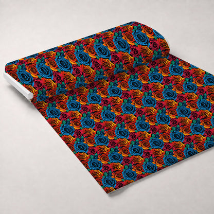 Inked Blooms Pattern 4 Minky Fabric