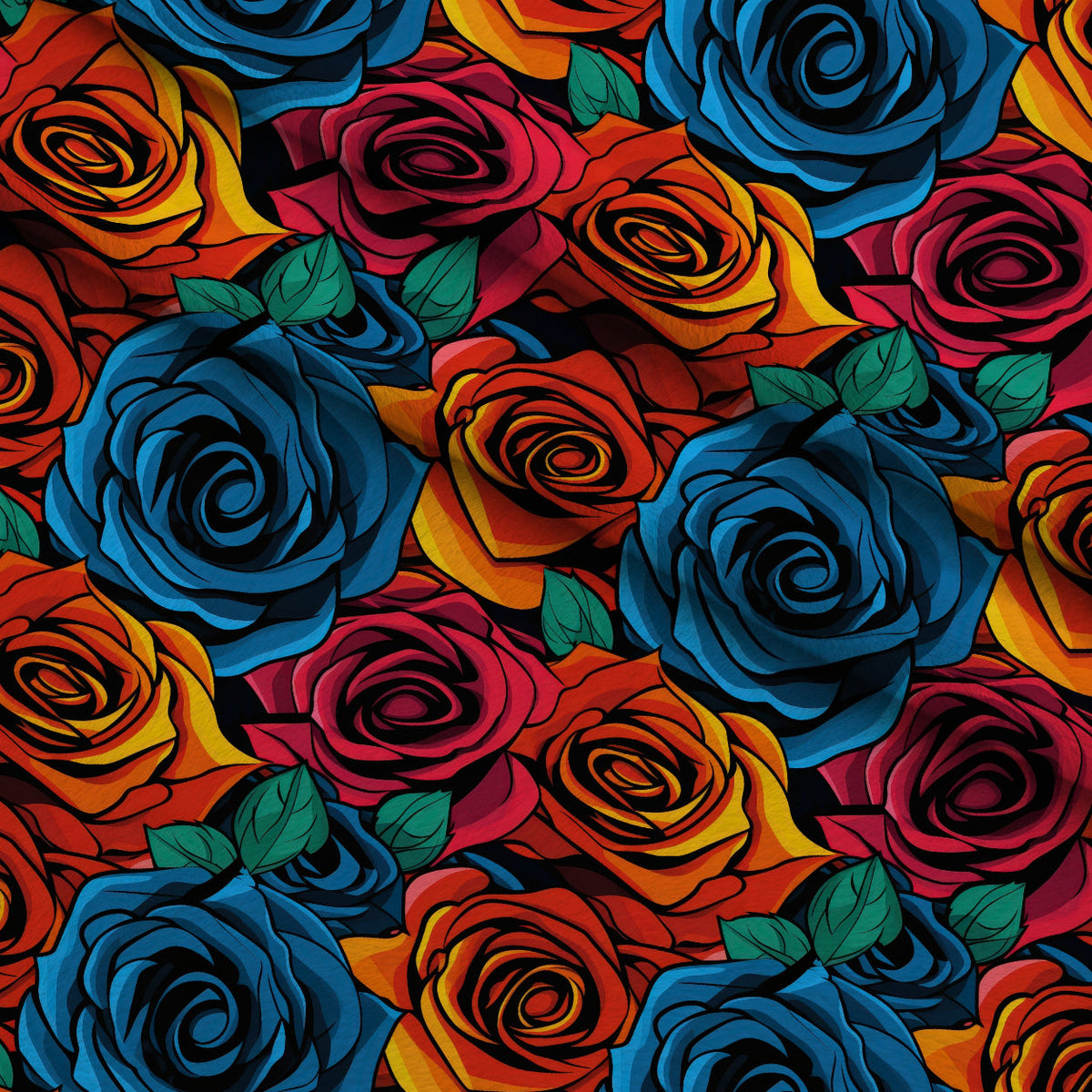 Inked Blooms Pattern 4 Minky Fabric