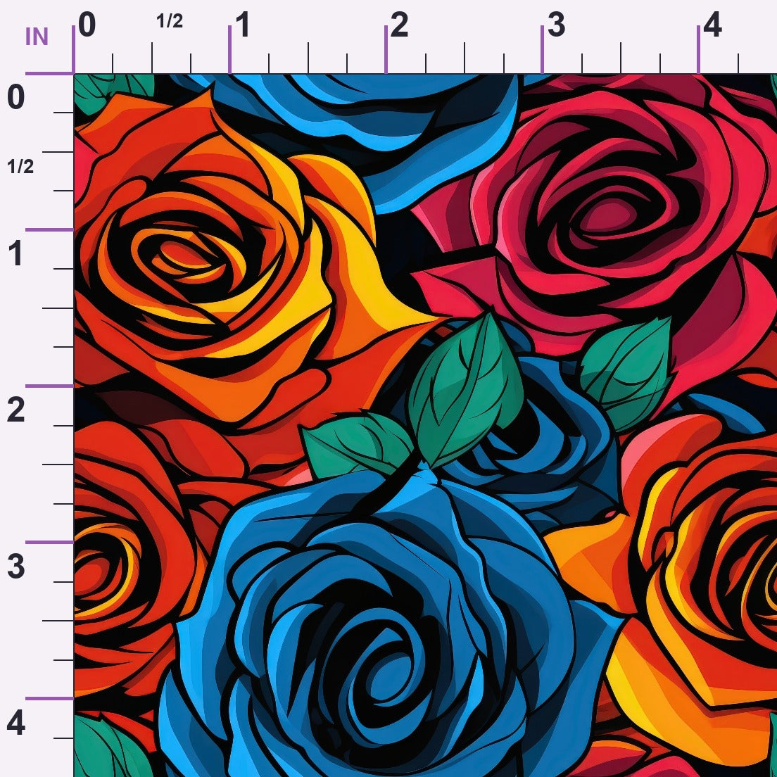Inked Blooms Pattern 4 Minky Fabric