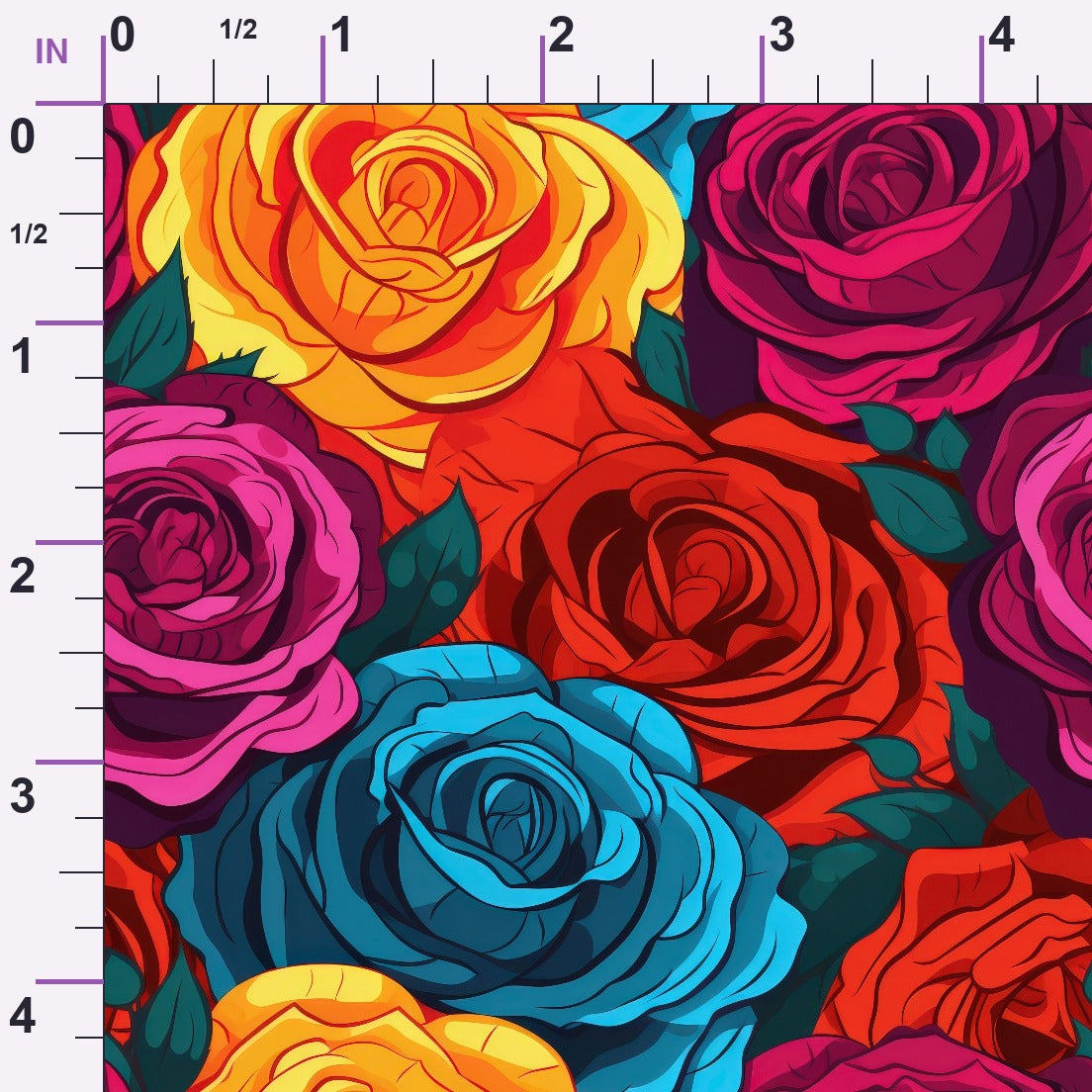 Inked Blooms Pattern 5 Minky Fabric