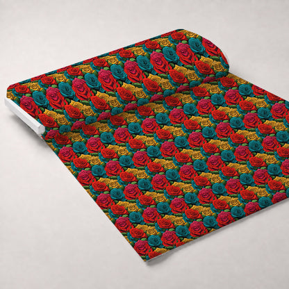 Inked Blooms Pattern 6 Minky Fabric