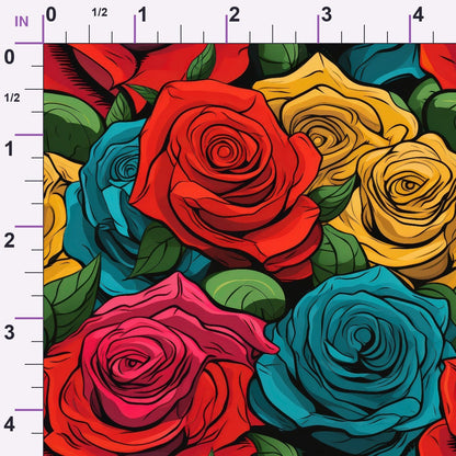 Inked Blooms Pattern 6 Minky Fabric