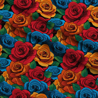 Inked Blooms Pattern 7 Minky Fabric