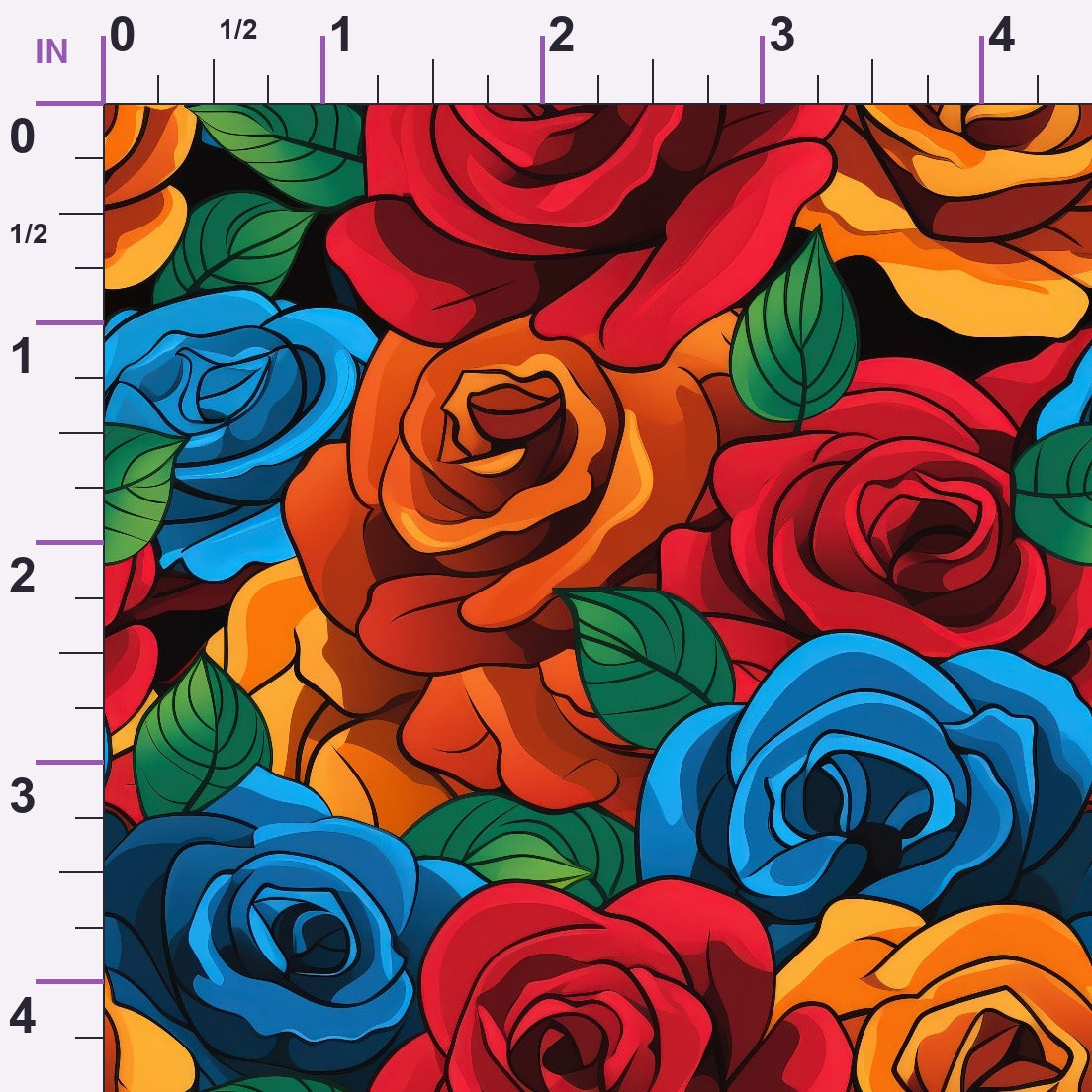 Inked Blooms Pattern 7 Minky Fabric
