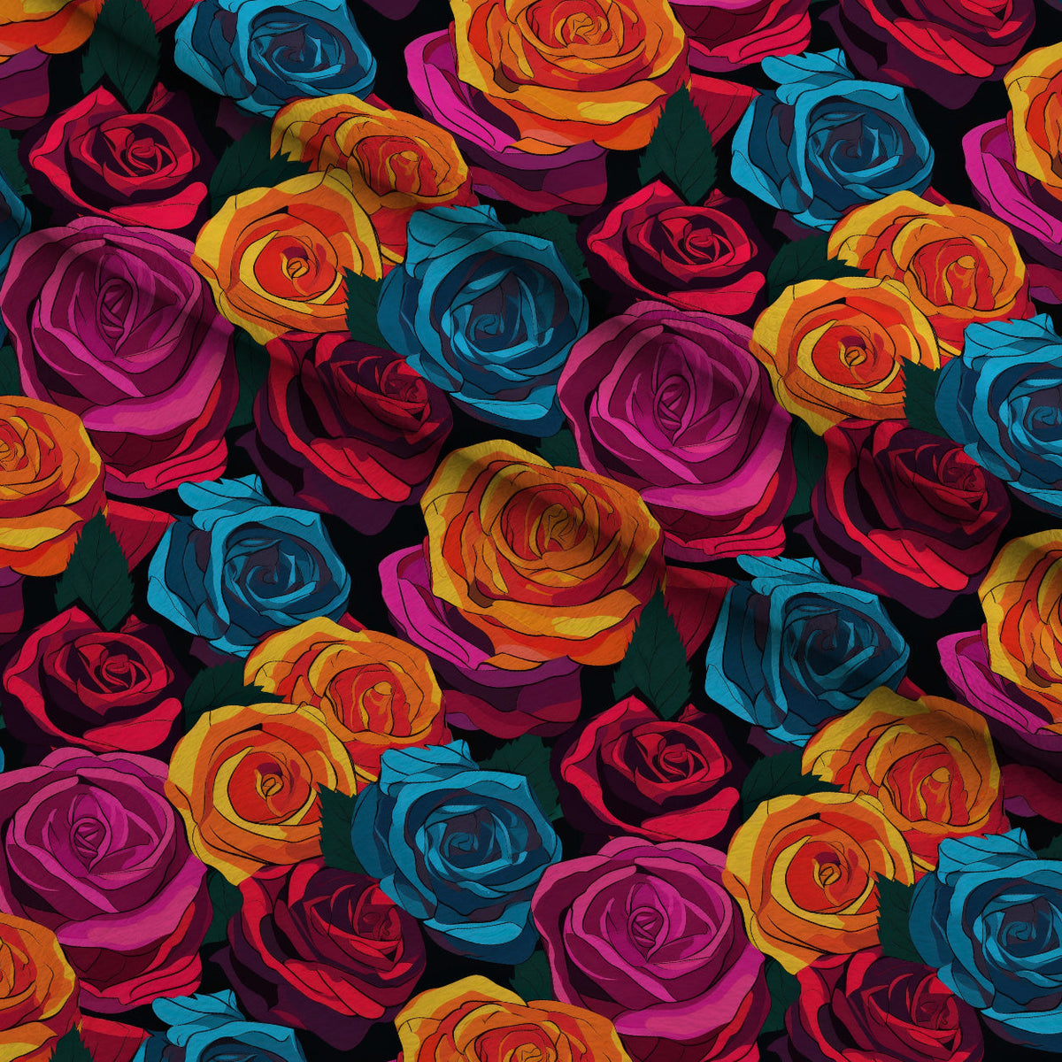 Inked Blooms Pattern 8 Minky Fabric