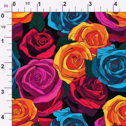 Inked Blooms Pattern 8 Minky Fabric