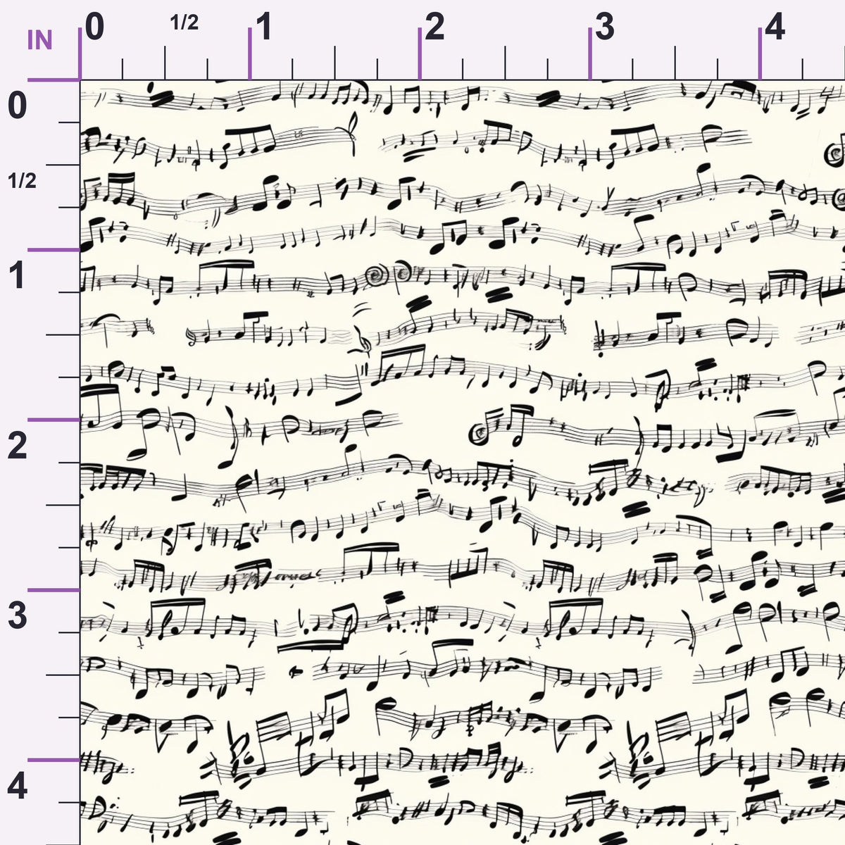 Inked Melodies Pattern 1 Minky Fabric