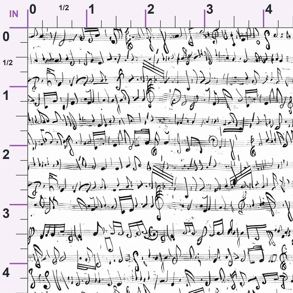 Inked Melodies Pattern 2 Minky Fabric