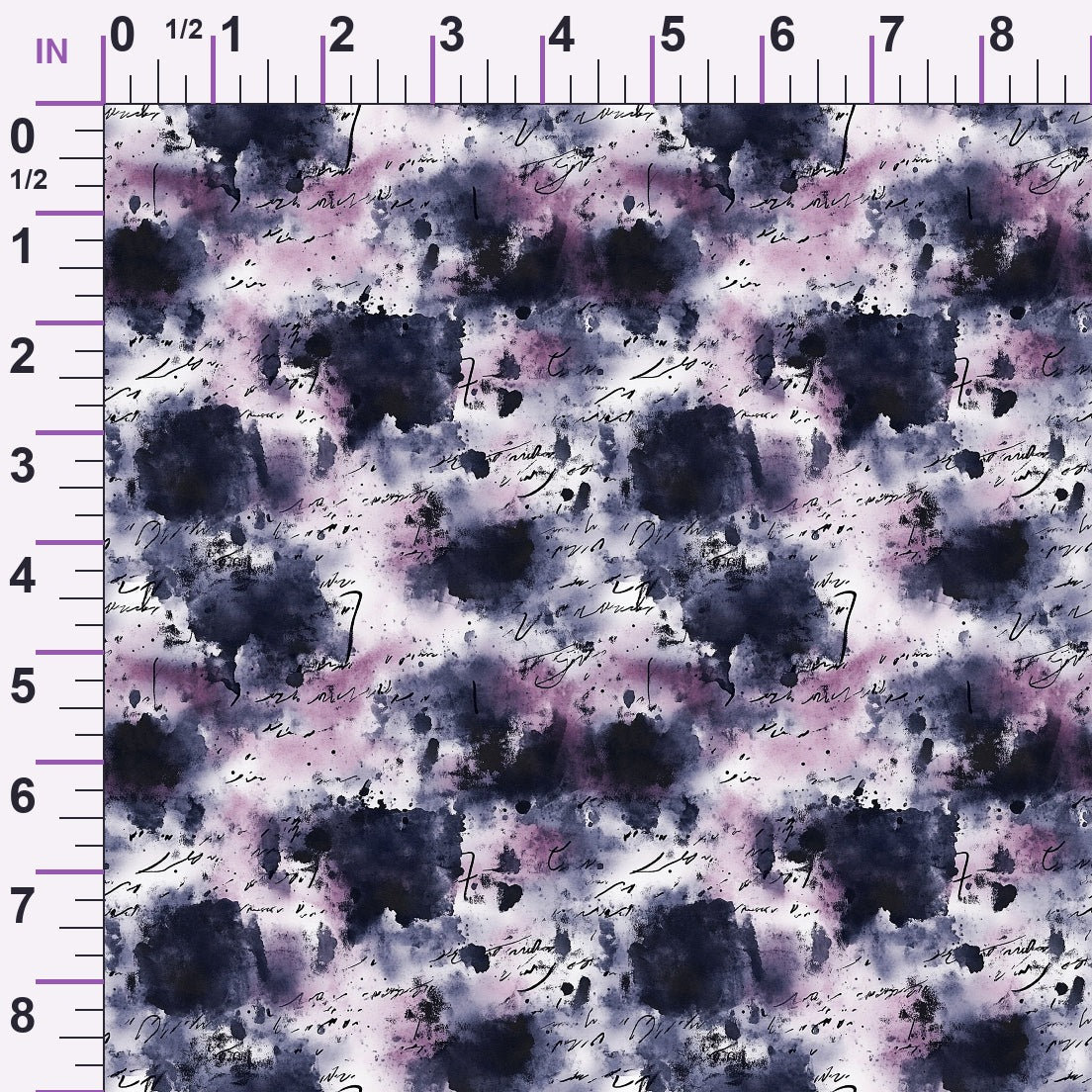 Inkwash Manuscript Pattern 10 Minky Fabric