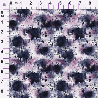 Inkwash Manuscript Pattern 10 Minky Fabric