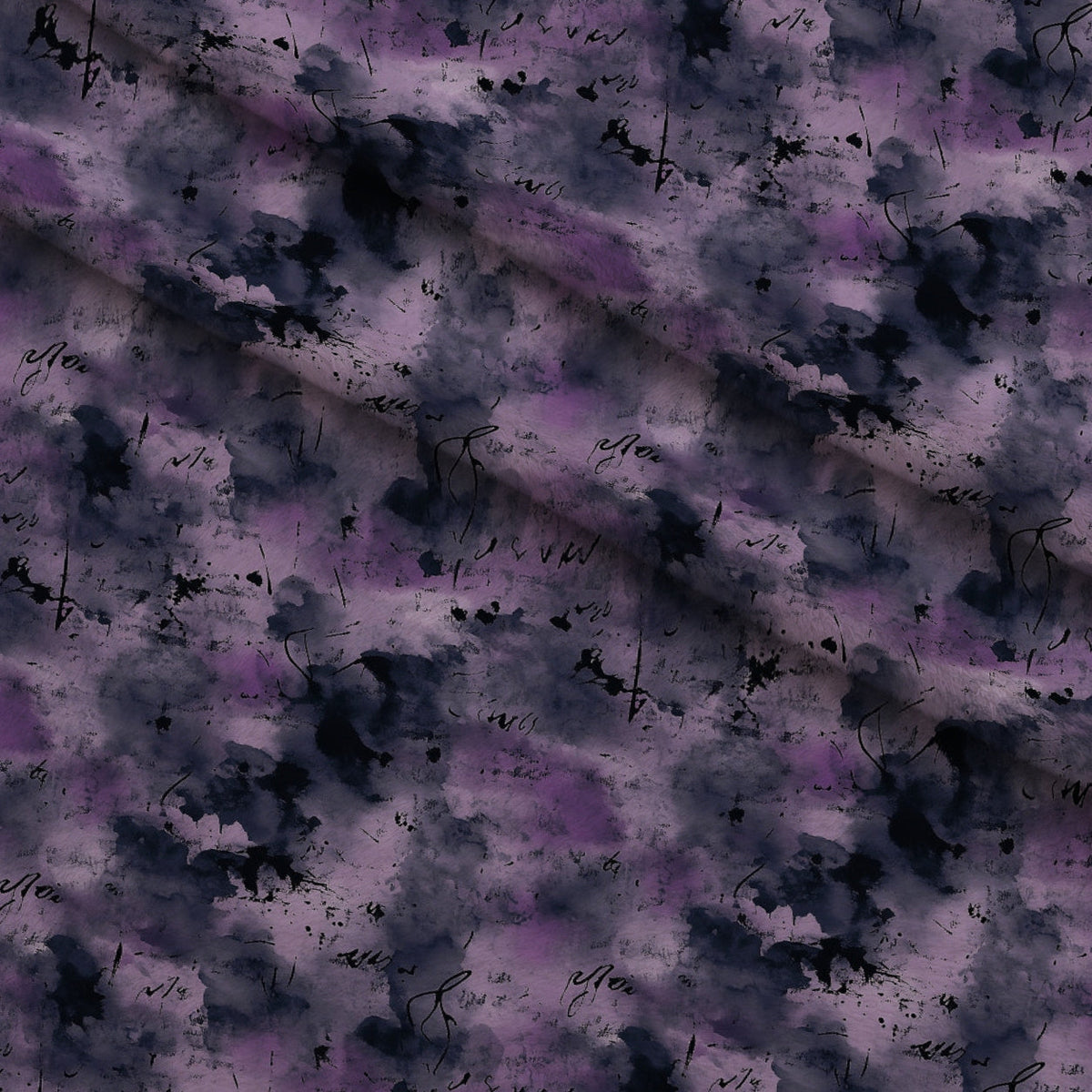 Inkwash Manuscript Pattern 12 Minky Fabric
