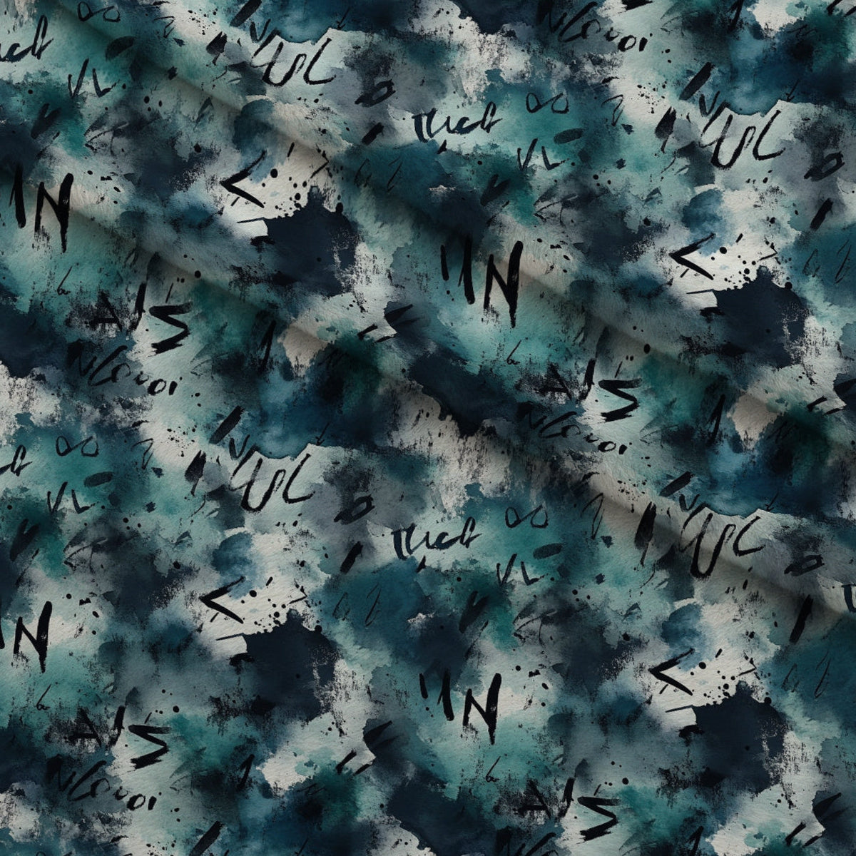 Inkwash Manuscript Pattern 6 Minky Fabric
